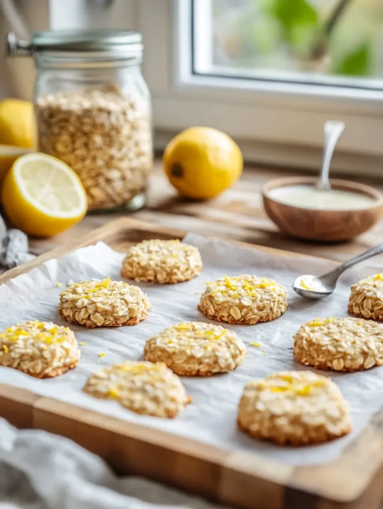 Homemade no bake lemon oatmeal cookies