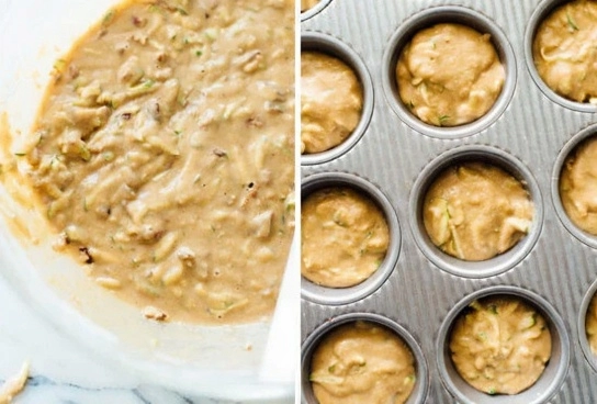 zucchini muffins Prep
